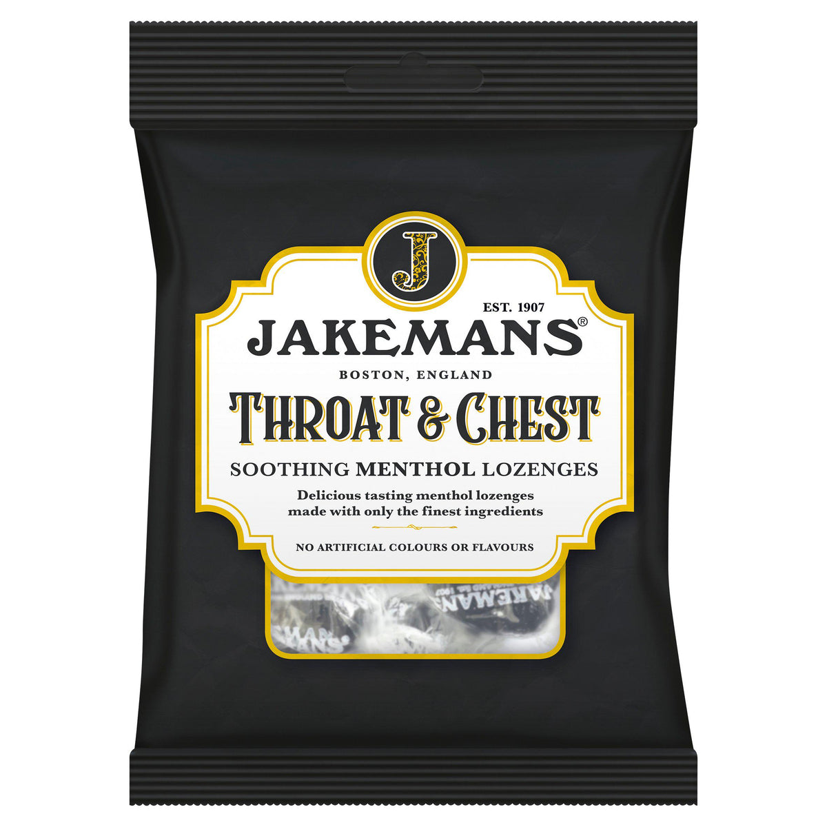 Jakemans menthol throat lozenges aniseed eucalyptus 160g, UK version