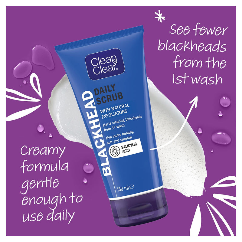 Clean & Clear blackhead clearing face scrub 150ml, UK version