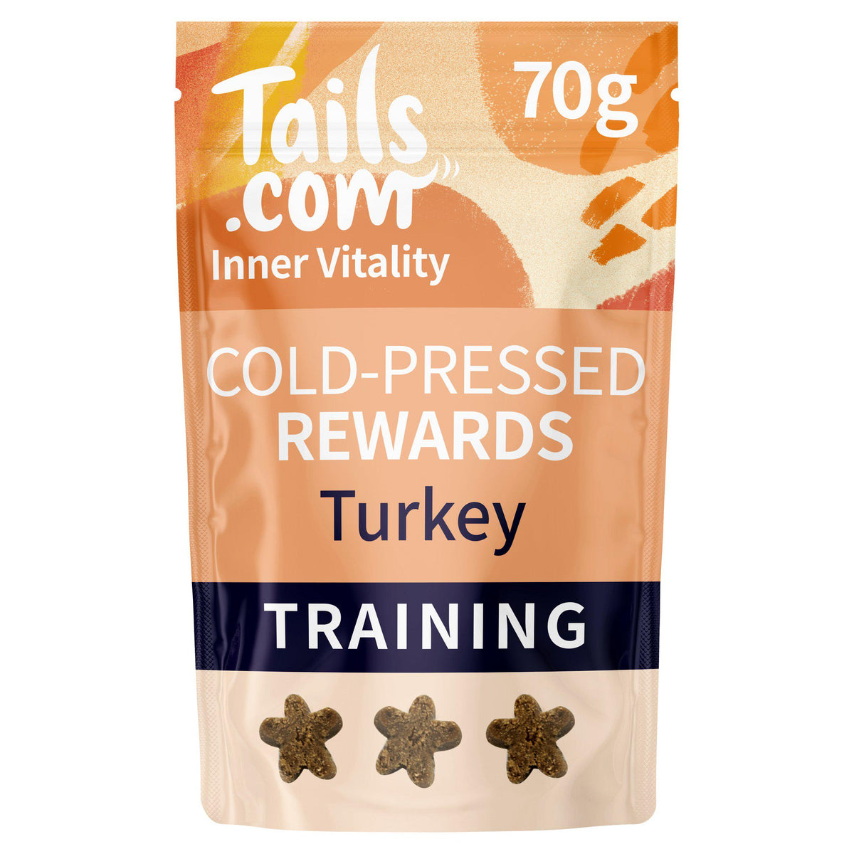 Tails.com Inner Vitality cold pressed turkey dog treats 70g - British product
