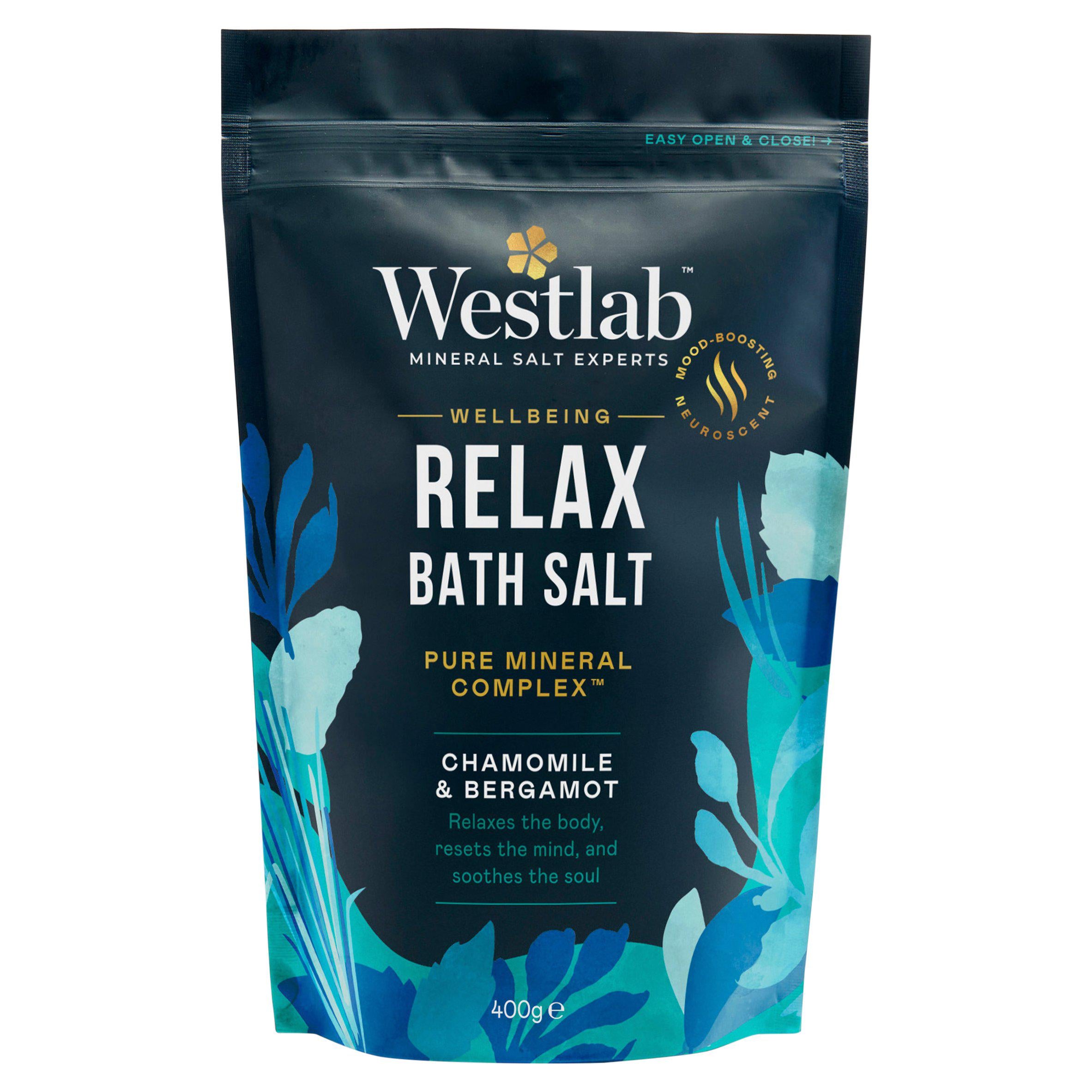 Westlab Chamomile & Bergamot bath salt 400g, imported from the UK