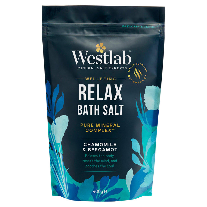 Westlab Chamomile & Bergamot bath salt 400g, imported from the UK