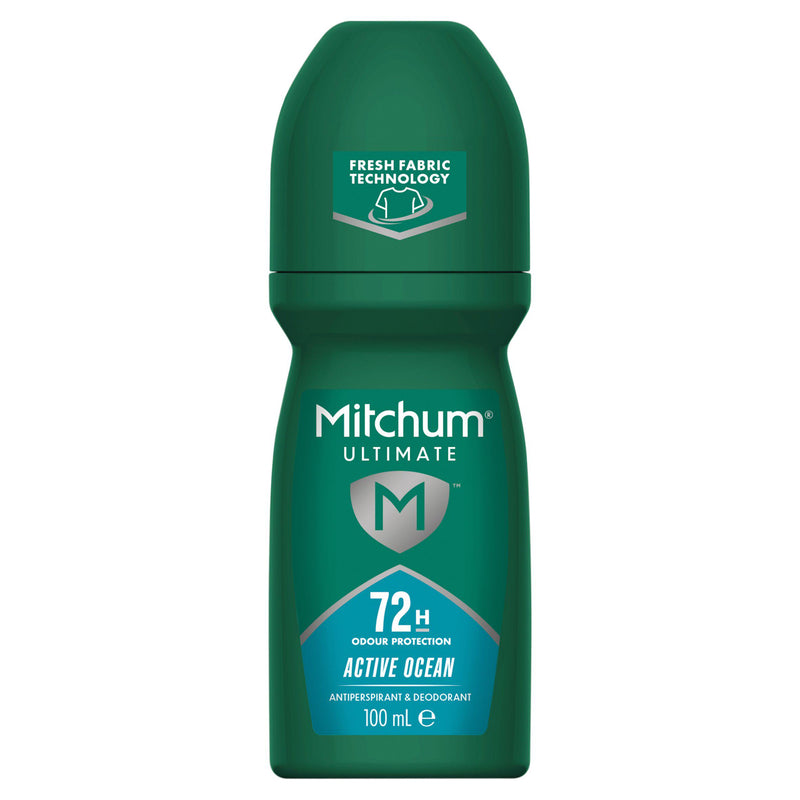 Mitchum antiperspirant roll-on Ultimate Active Ocean 100ml, imported from the UK