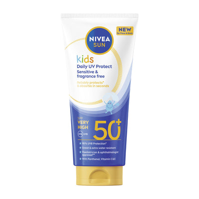 Sainsburys Nivea Sun Kids Daily SPF50+ UV Protection Sun Cream 100ml- Buy online at McGrocer