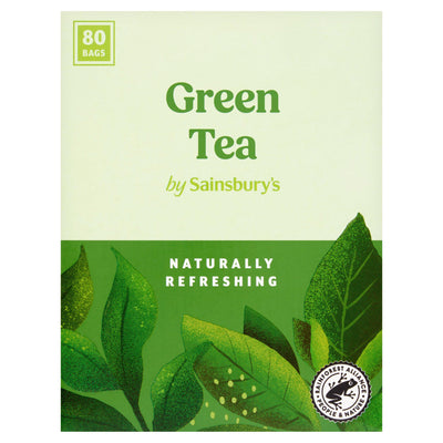 Sainsburys Sainsbury's Green Tea Bags 80 Count 152g- Buy online at McGrocer