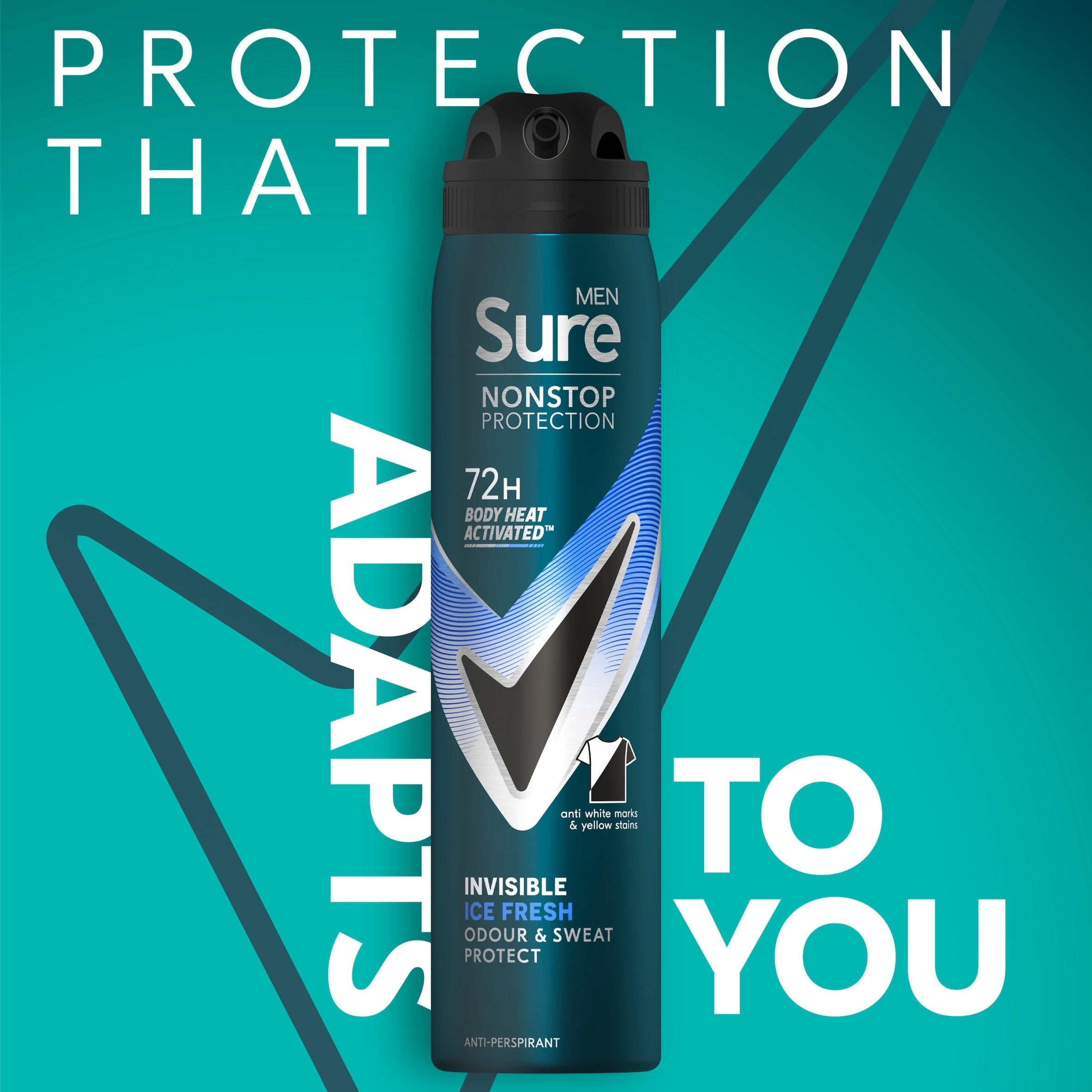 Sure antiperspirant deodorant Invisible Ice Fresh 250ml, UK version
