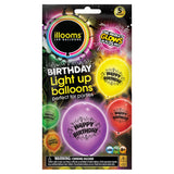 Illoom Happy Birthday Light Up Balloon Pack of 5, UK version