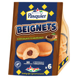 Brioche Pasquier beignets chocolate hazelnut doughnuts x6 (British brand)