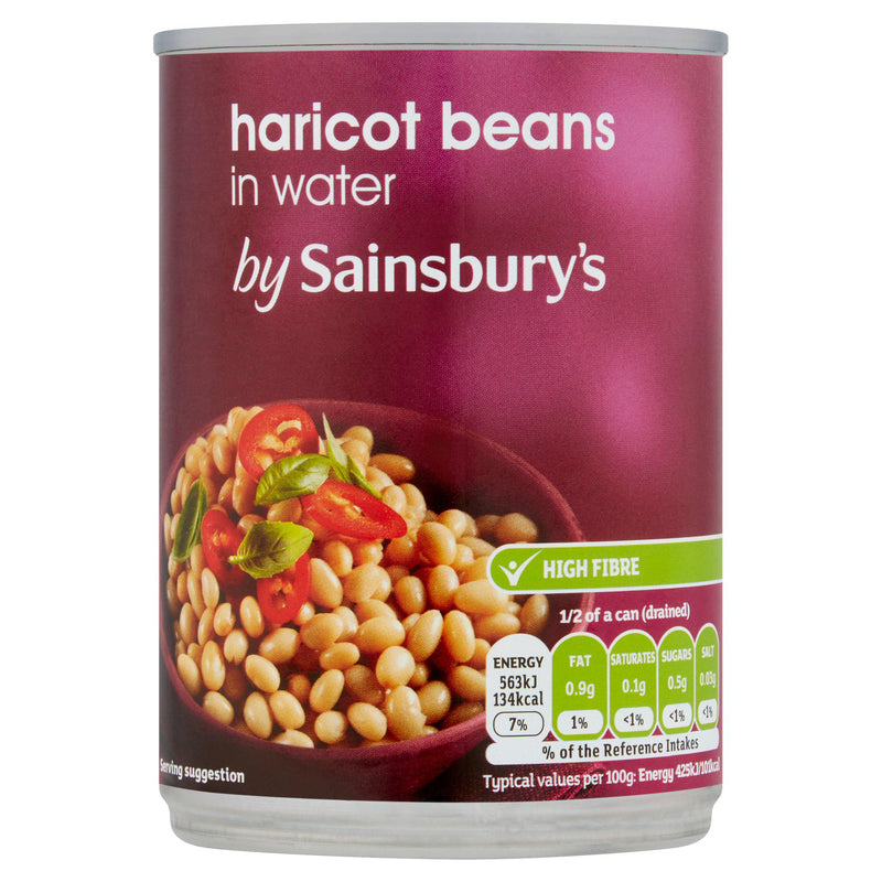 Sainsbury's haricot beans in water 400g, imported from the UK