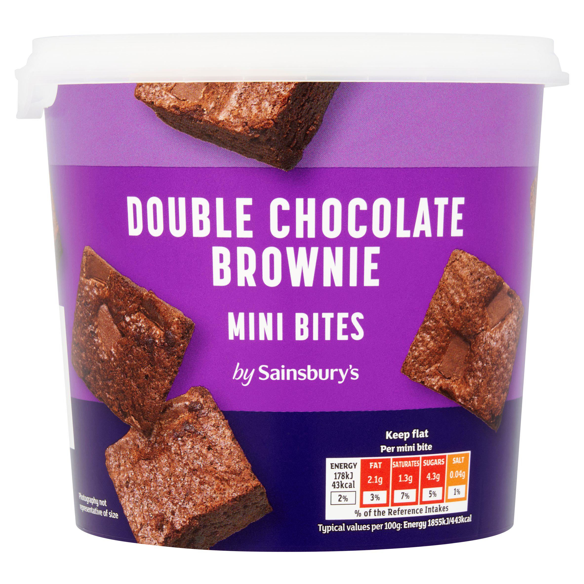 Sainsbury's double chocolate brownie mini bites 240g - British product