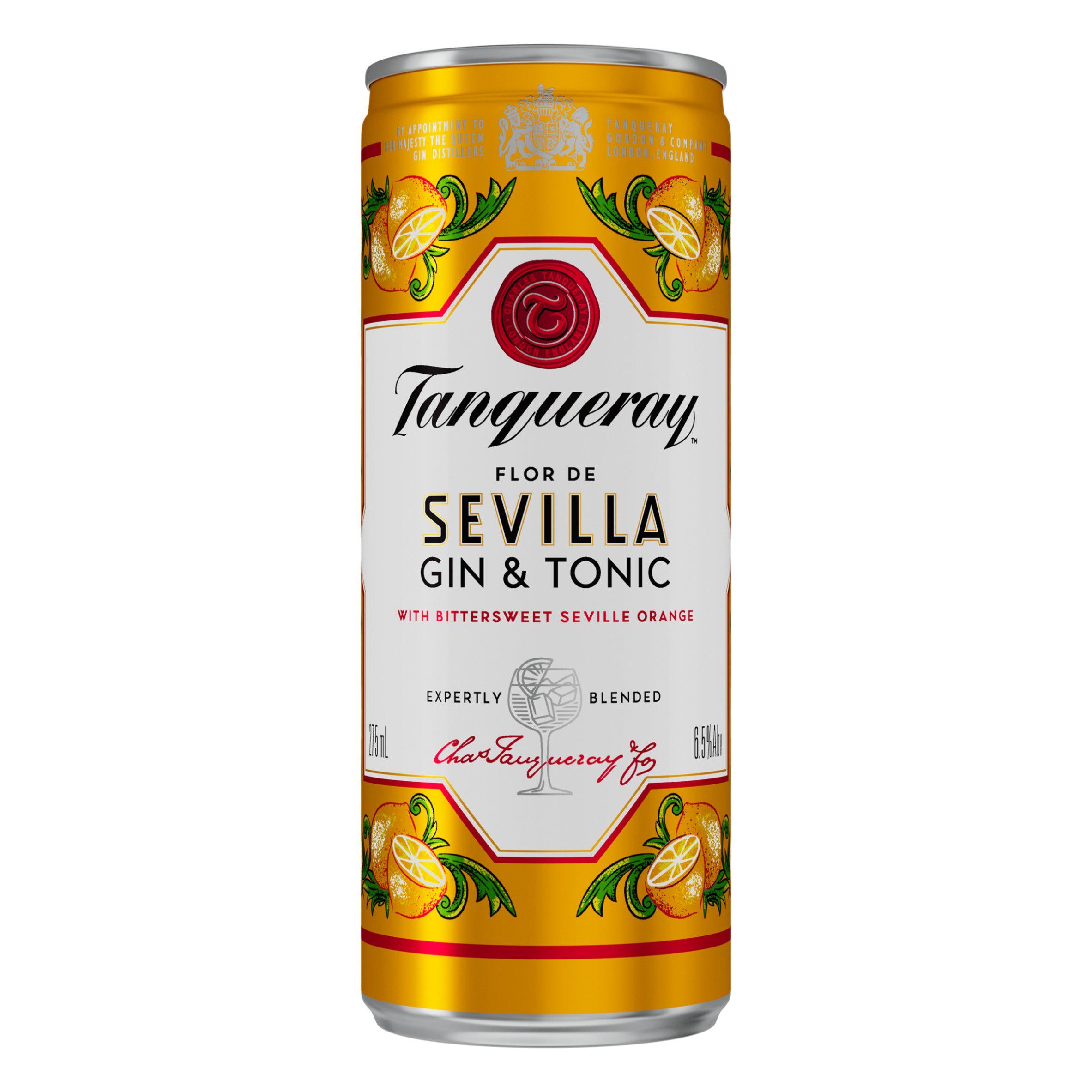 Tanqueray Flor de Sevilla Gin and Tonic Can 250ml (British brand)