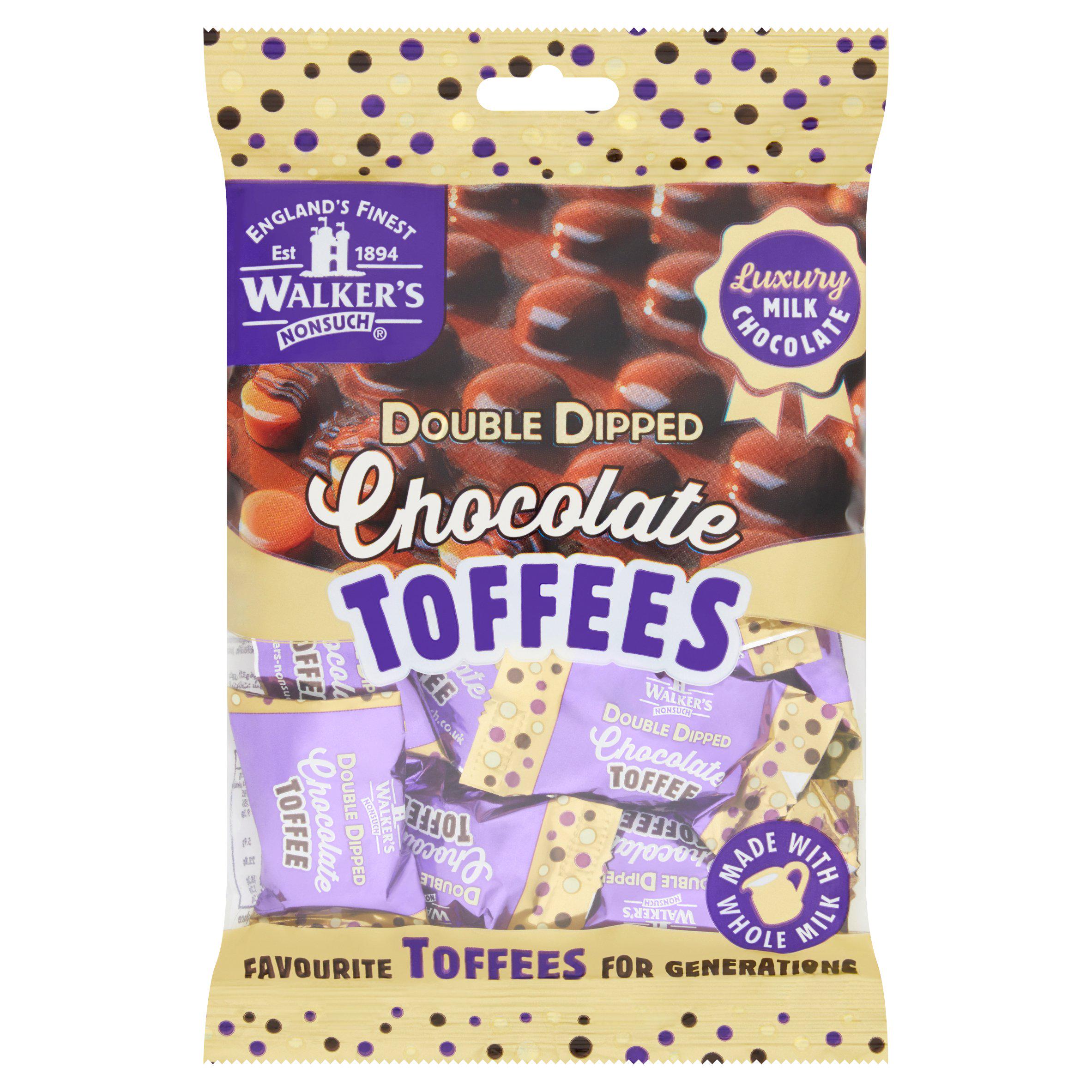 Walker's Nonsuch double dipped chocolate toffees 135g, UK version