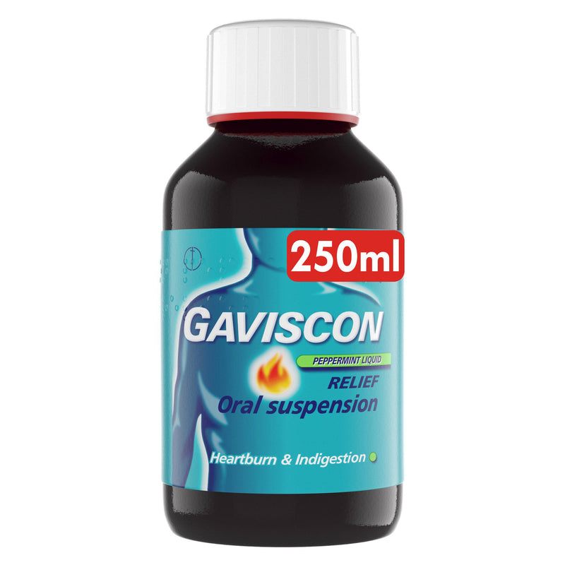 Gaviscon Peppermint Liquid 250ml heartburn relief - British product