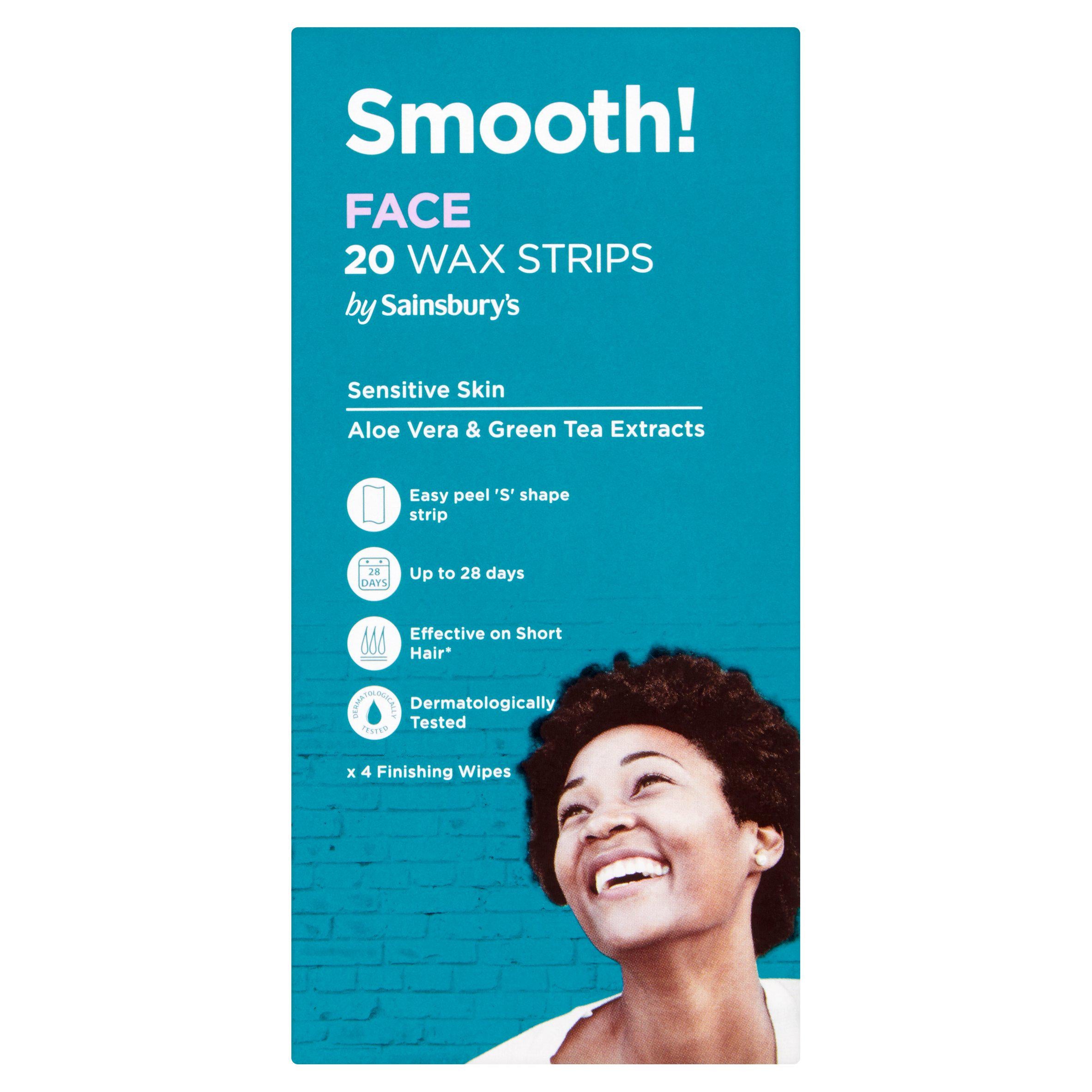 Sainsbury's Smooth face wax strips 20 (British brand)
