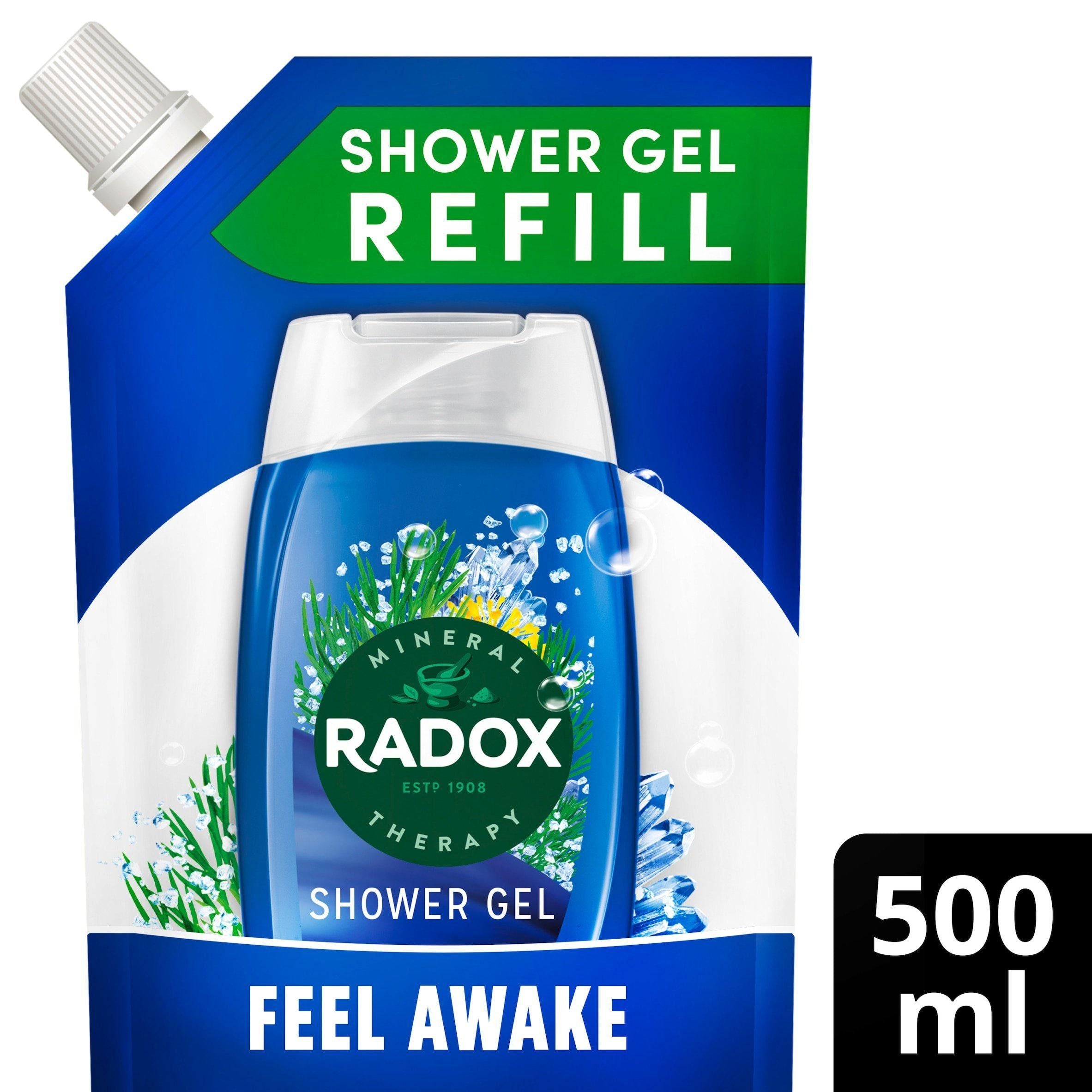 Radox Mineral Therapy Feel Awake Body Wash Refill Pouch 500ml GOODS Sainsburys   