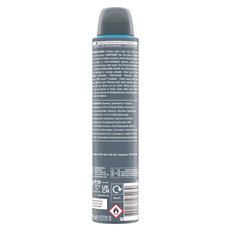 Dove Men+Care antiperspirant deodorant 200ml Clean Comfort, UK version