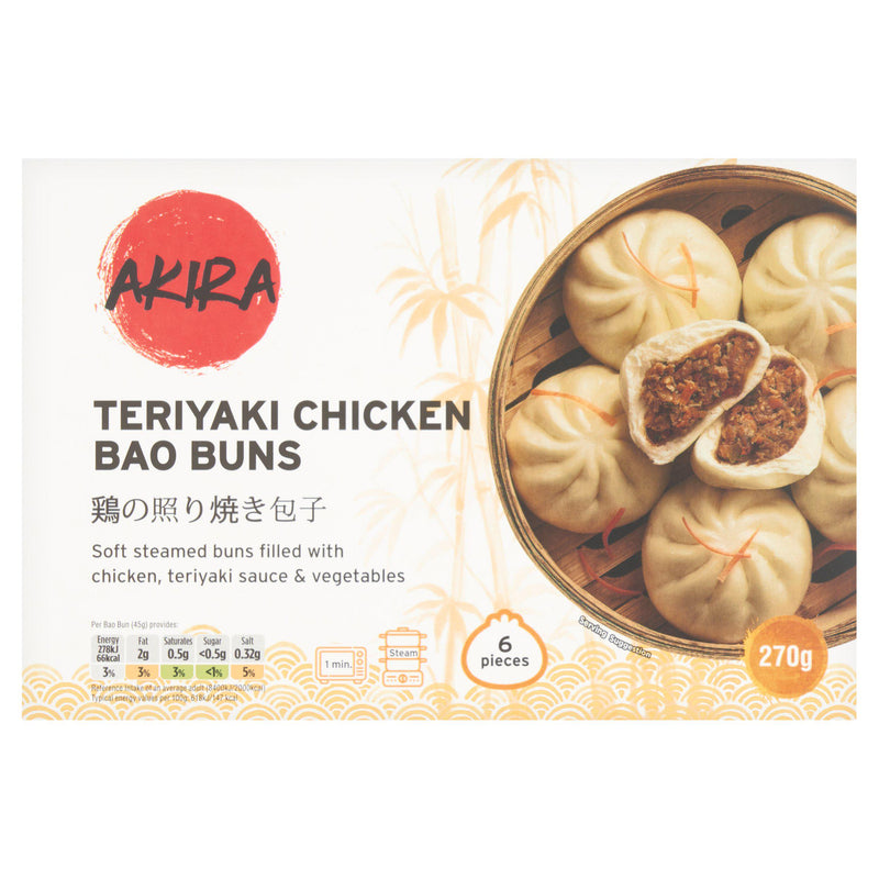 Akira teriyaki chicken bao buns 270g - British product
