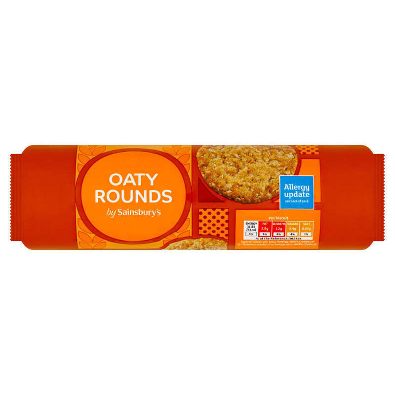 Sainsbury's Oaty Rounds 300g oat biscuits, imported from the UK