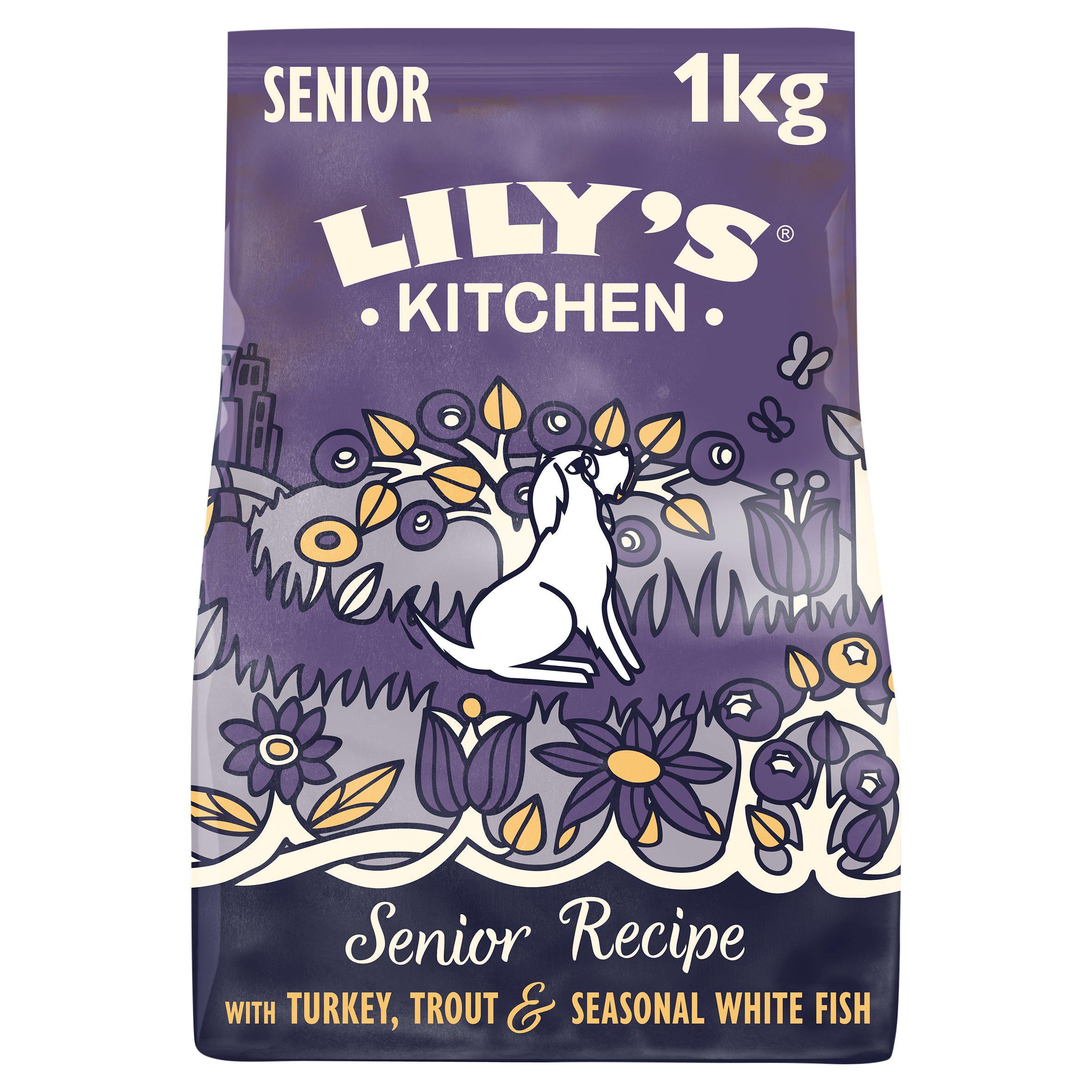 Lily's Kitchen senior dog food salmon trout 1kg (British brand)