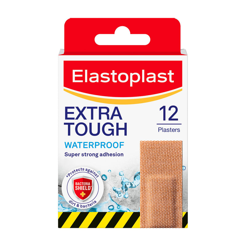 Elastoplast Extra Tough waterproof plasters x12 - British product