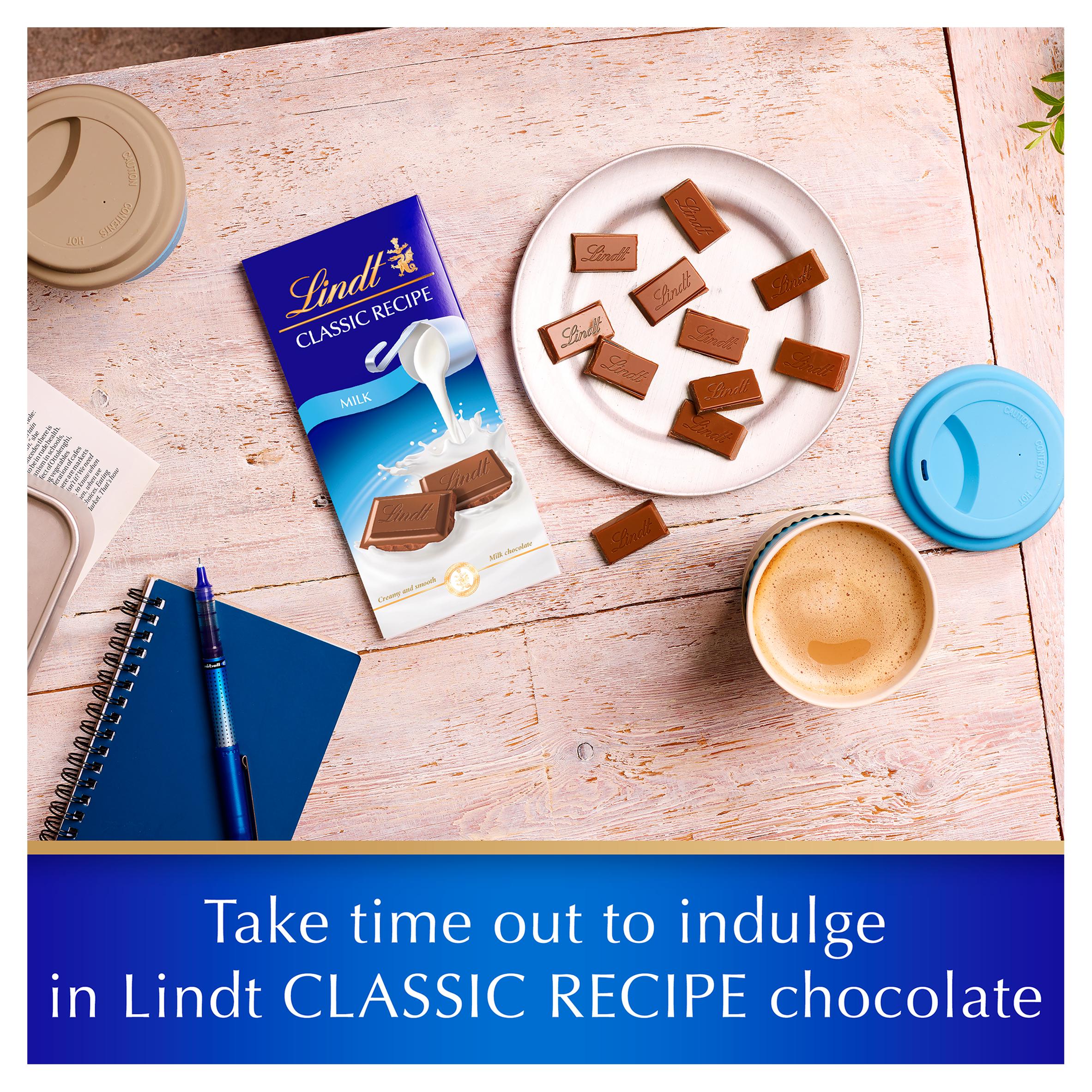 Lindt classic recipe milk chocolate bar 100g, UK version