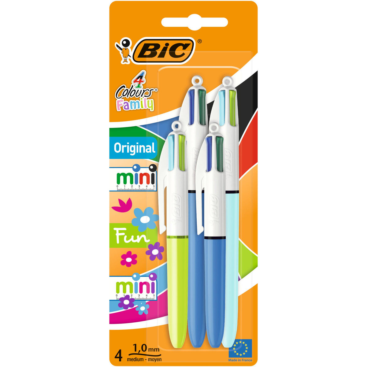 Bic 4 colours pen set 2+2 multi-pack (British brand)
