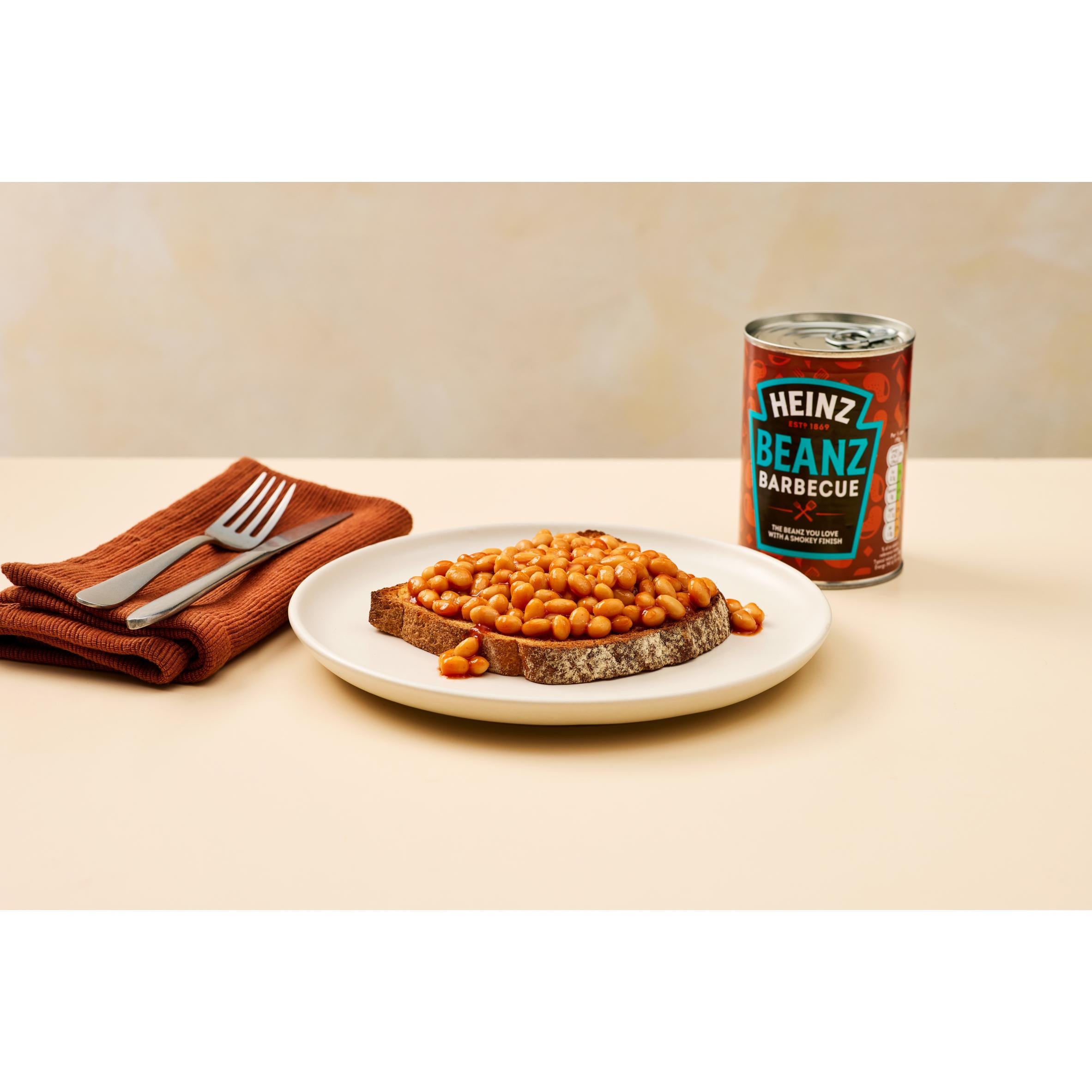 Heinz baked beans barbecue sauce 390g, UK version