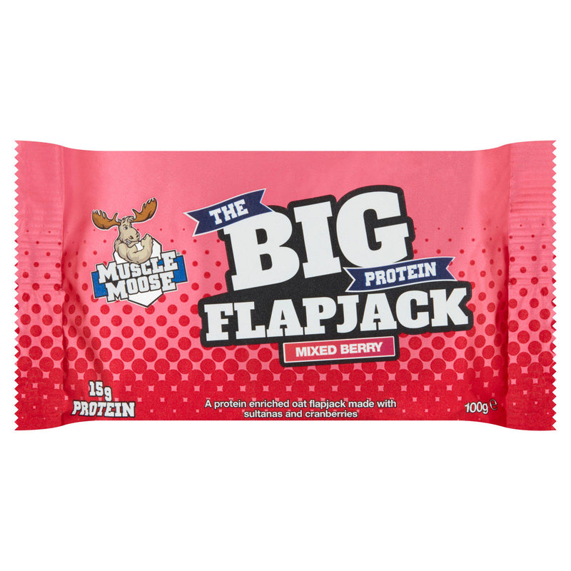 Muscle Moose protein flapjack mixed berry 100g - British product