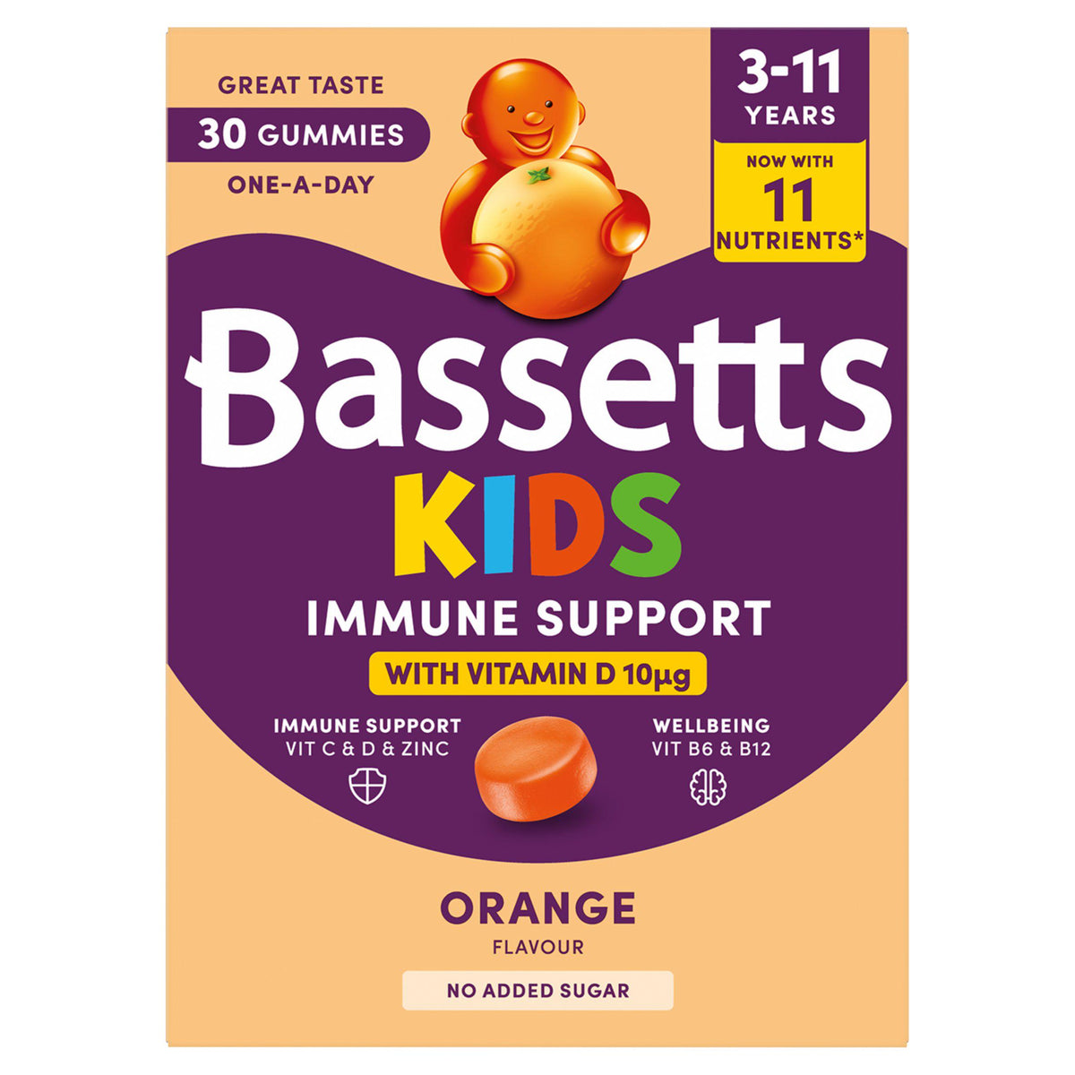 Bassetts kids orange multivitamin gummies 30 count (British brand)