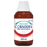 Corsodyl medicated antibacterial mouthwash Fresh Mint 300ml, imported from the UK