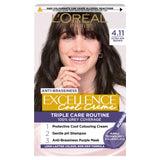 L'Oreal Paris Excellence Cool Crème permanent hair dye Ultra Ash Brown 4.11 (British brand)
