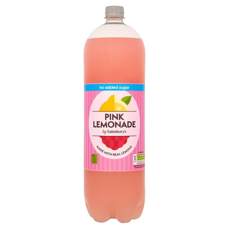 Sainsbury's Pink Lemonade zero added sugar 2L (British brand)