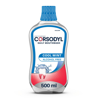 Sainsburys Corsodyl Daily Gum Care Mouthwash Alcohol Free Cool Mint 500ml- Buy online at McGrocer