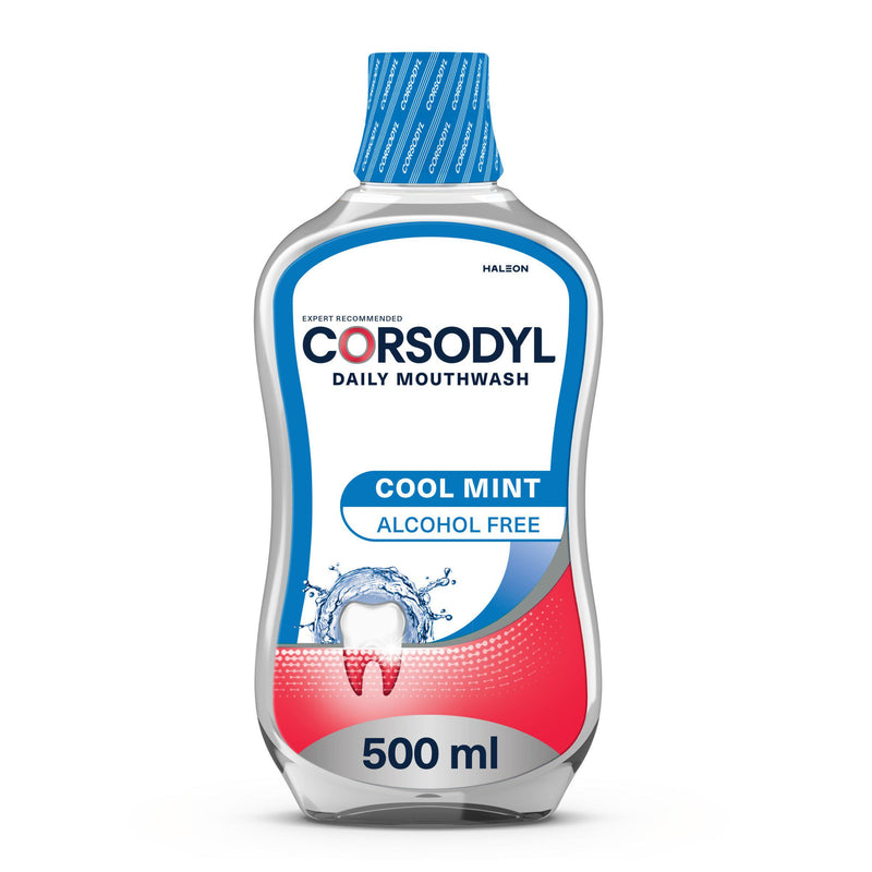 Corsodyl Daily Gum Care Mouthwash Alcohol Free Cool Mint 500ml