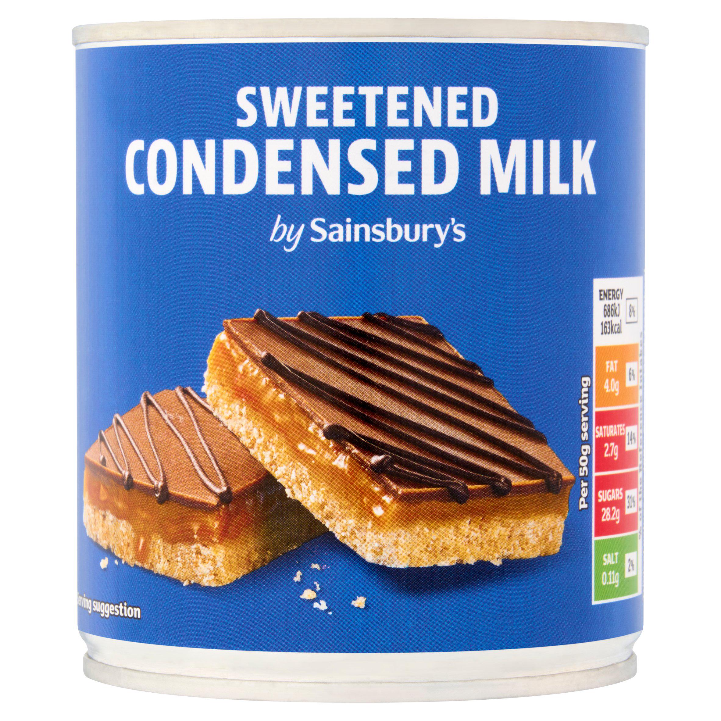 Sainsbury's sweetened condensed milk 397g - British product