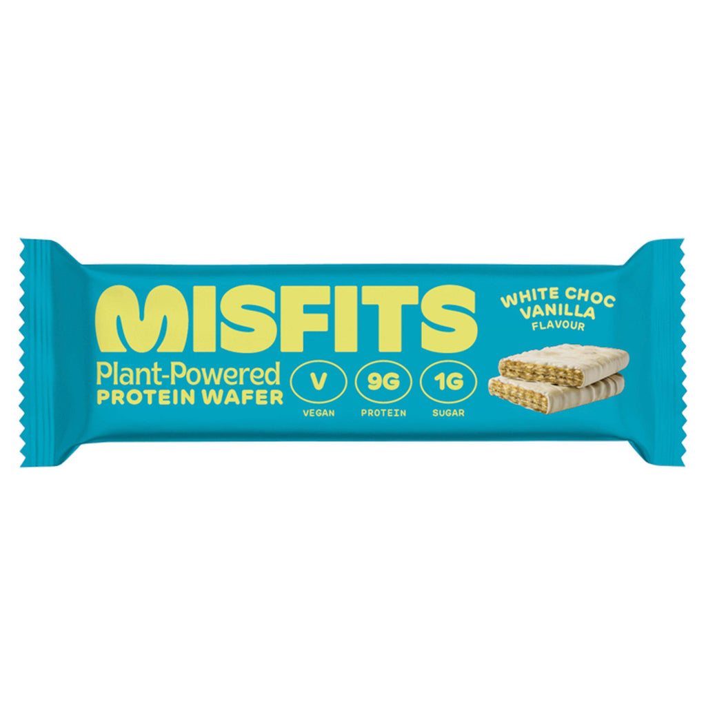 Misfits Plant Powered Protein Wafer White Choc Vanilla Flavour 37g