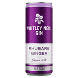 Whitley Neill canned gin cocktail Rhubarb & Ginger 250ml, imported from the UK