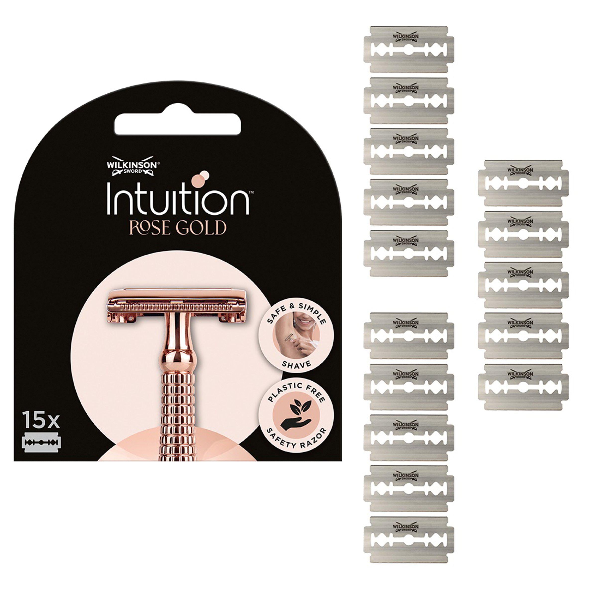 Wilkinson Sword razor blade refills Intuition Rose Gold 15 pack (British brand)