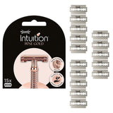 Wilkinson Sword razor blade refills Intuition Rose Gold 15 pack (British brand)