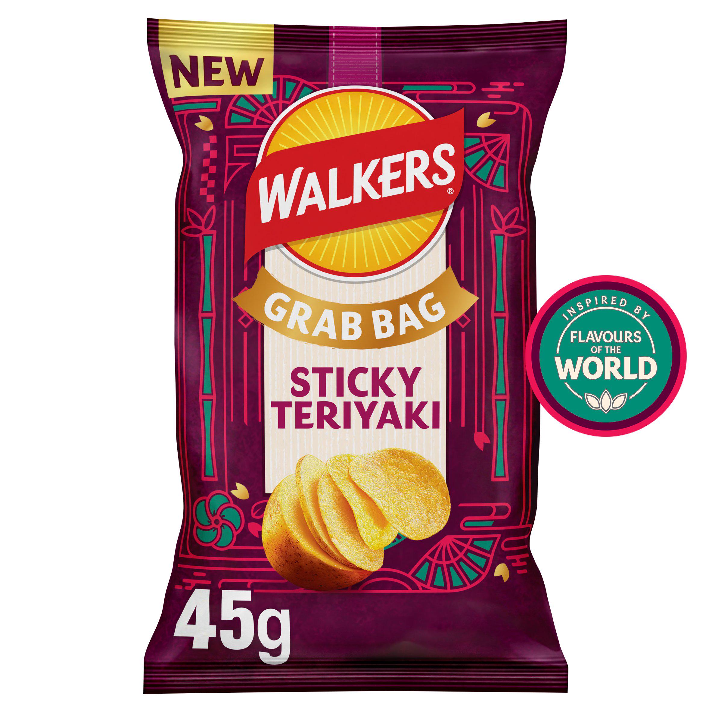 Walkers crisps sticky teriyaki flavour 45g, UK version