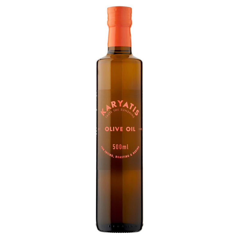 Karyatis olive oil cooking blend 500ml bottle, UK version