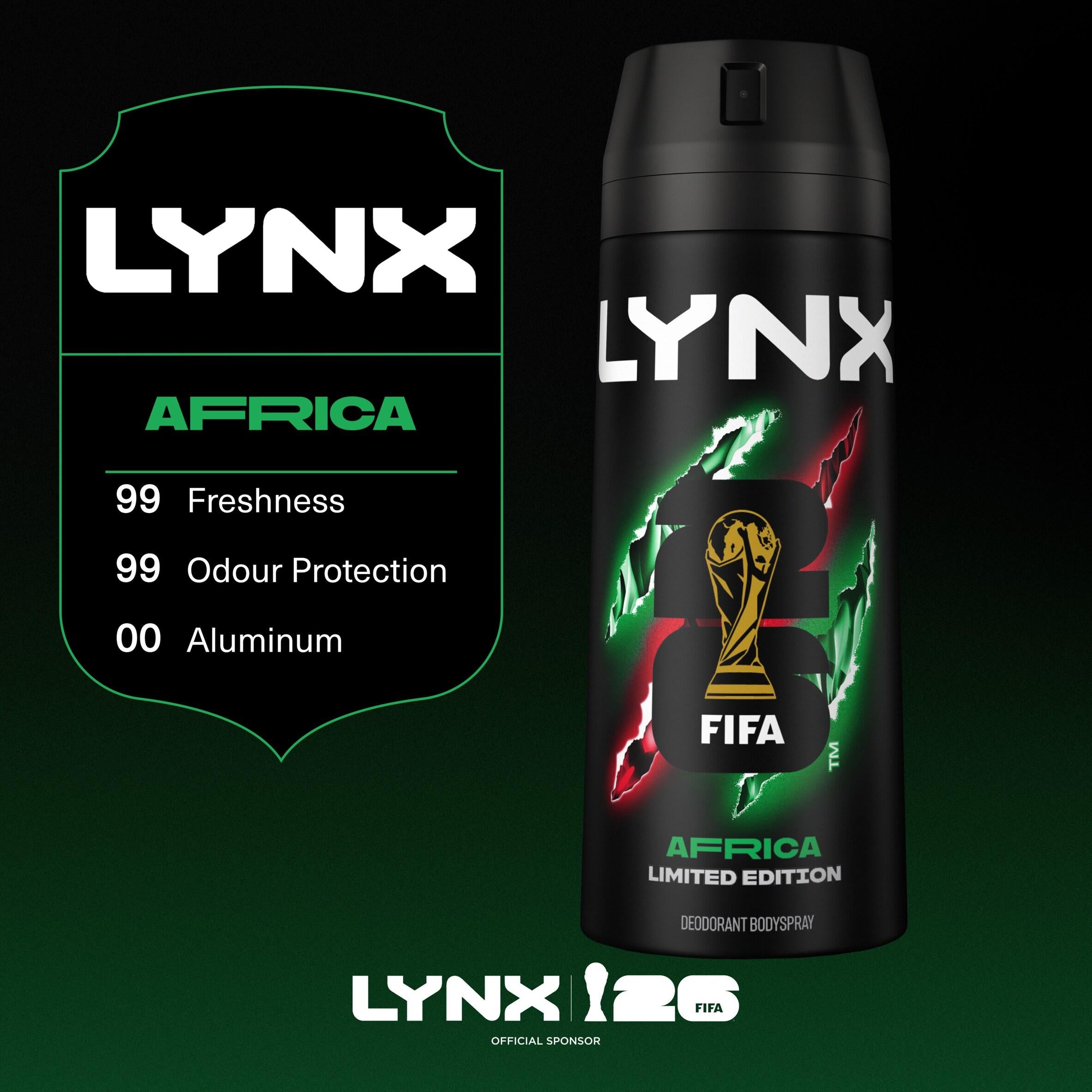 Lynx Africa deodorant spray 48h 150ml, imported from the UK