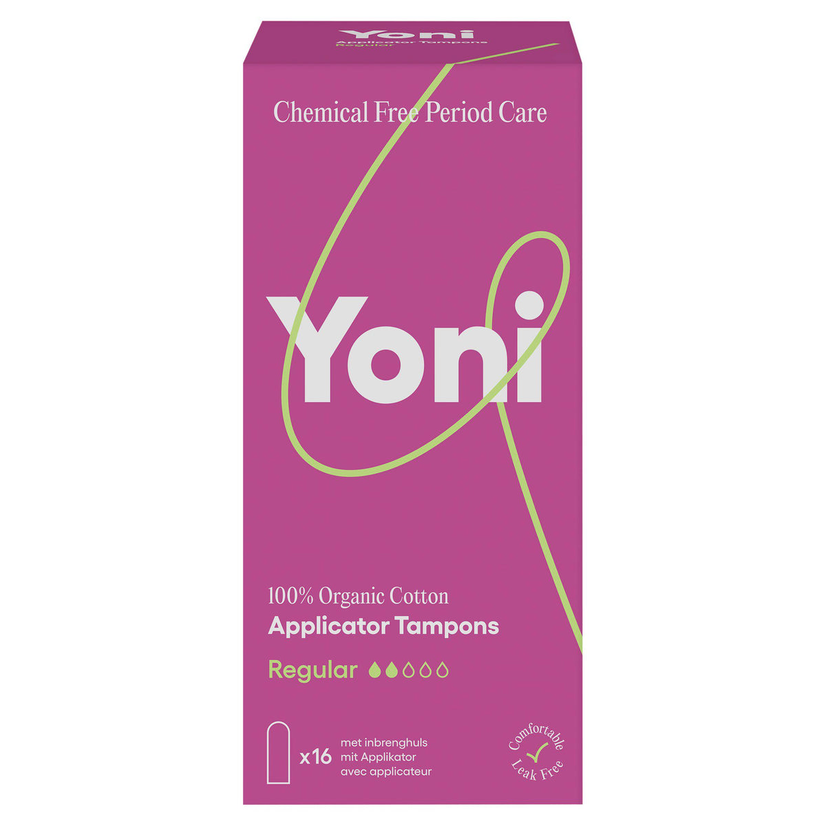 Yoni organic cotton applicator tampons medium x16 (British brand)