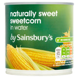 Sainsbury's sweetcorn in water 325g, imported from the UK