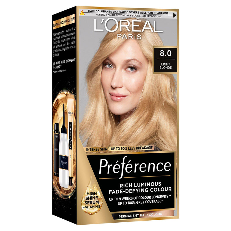 L'Oreal Paris hair dye California Light Blonde 8, UK version