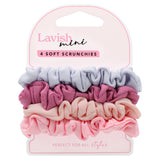 Lavish mini soft scrunchies pack of 4 (British brand)