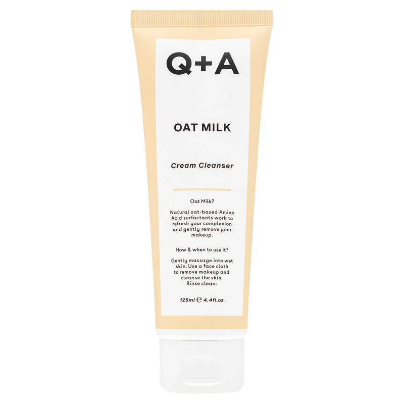 Q+A Oat Milk Cream Cleanser 125ml, imported from the UK