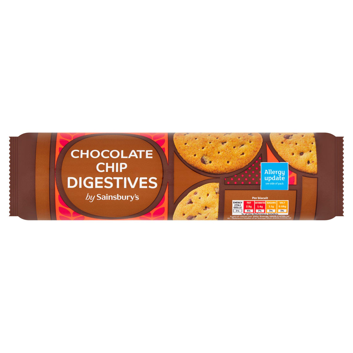 Sainsbury's chocolate chip digestive biscuits 400g - British product