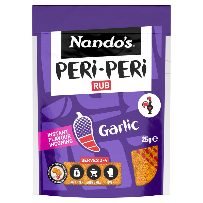 Nando's Garlic Peri-Peri Rub Medium 25g seasoning - British product