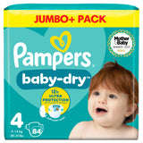 Pampers Baby Dry nappies size 4 (84 pack) - British product