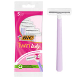 BIC Twin Lady disposable razors 5 pack (British brand)